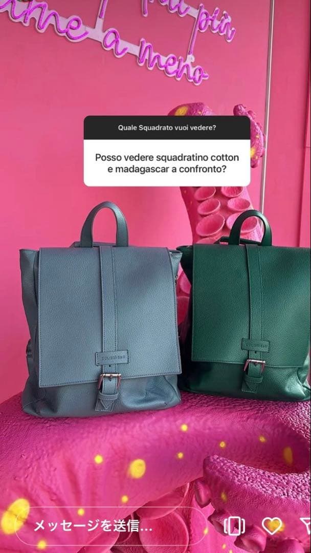 【新品】COLIBRI•BAG 本革　イタリアンレザーリュック　バッグ　全面革