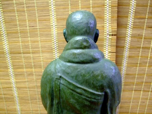 「 角田蘇風 」作　親鸞聖人像　石膏像　60ｃｍ　仏像　オブジェ　彫刻