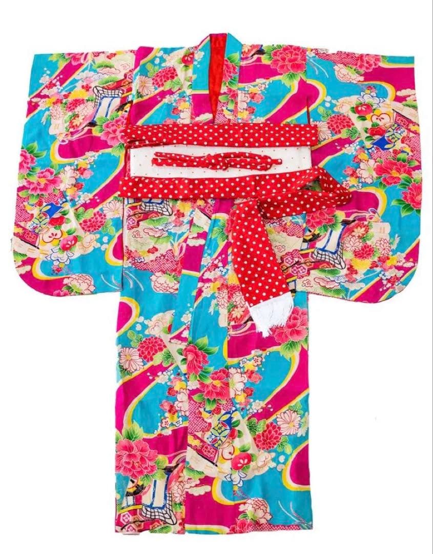 アンティーク着物　7歳　七五三　子供着物