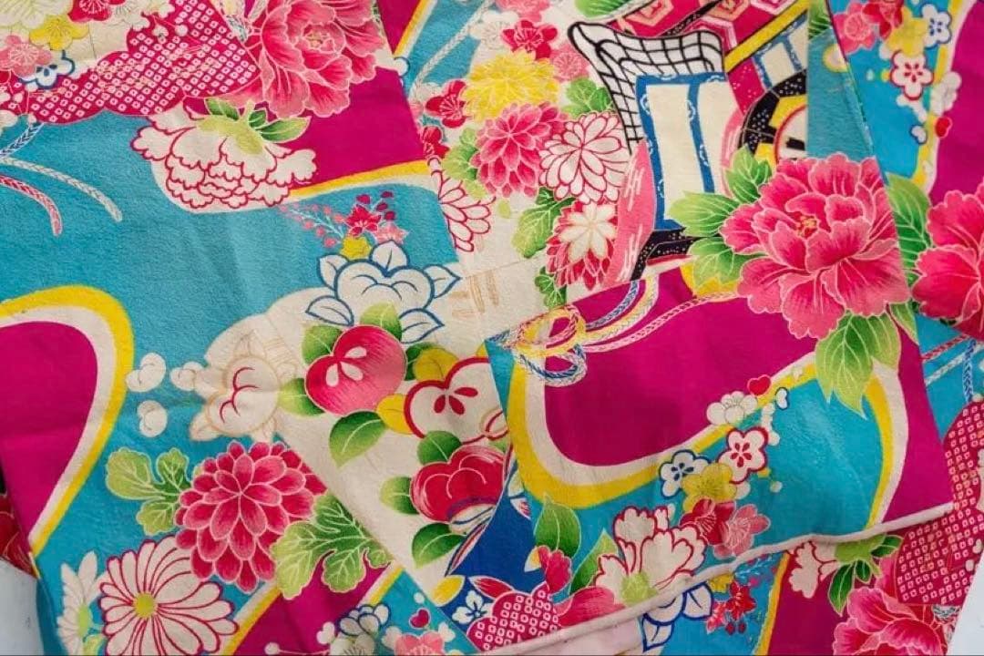 アンティーク着物　7歳　七五三　子供着物