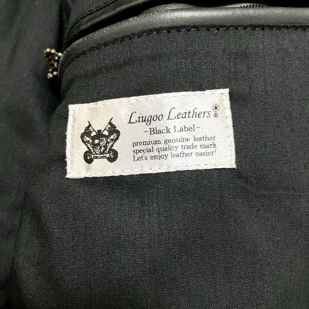 美品✨　Liugoo　LL　リューグー　レザーシングルライダース　牛革　黒