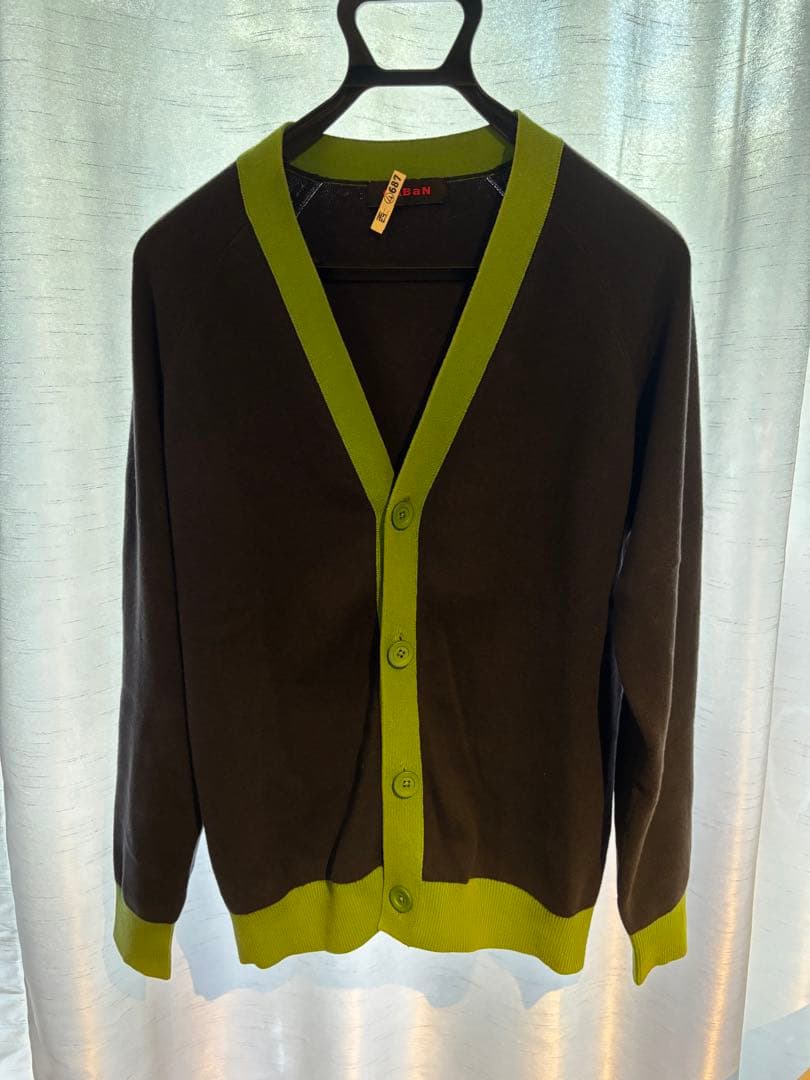 CABaN キャバン コットンカシミヤ バイカラーVネックカーディガン