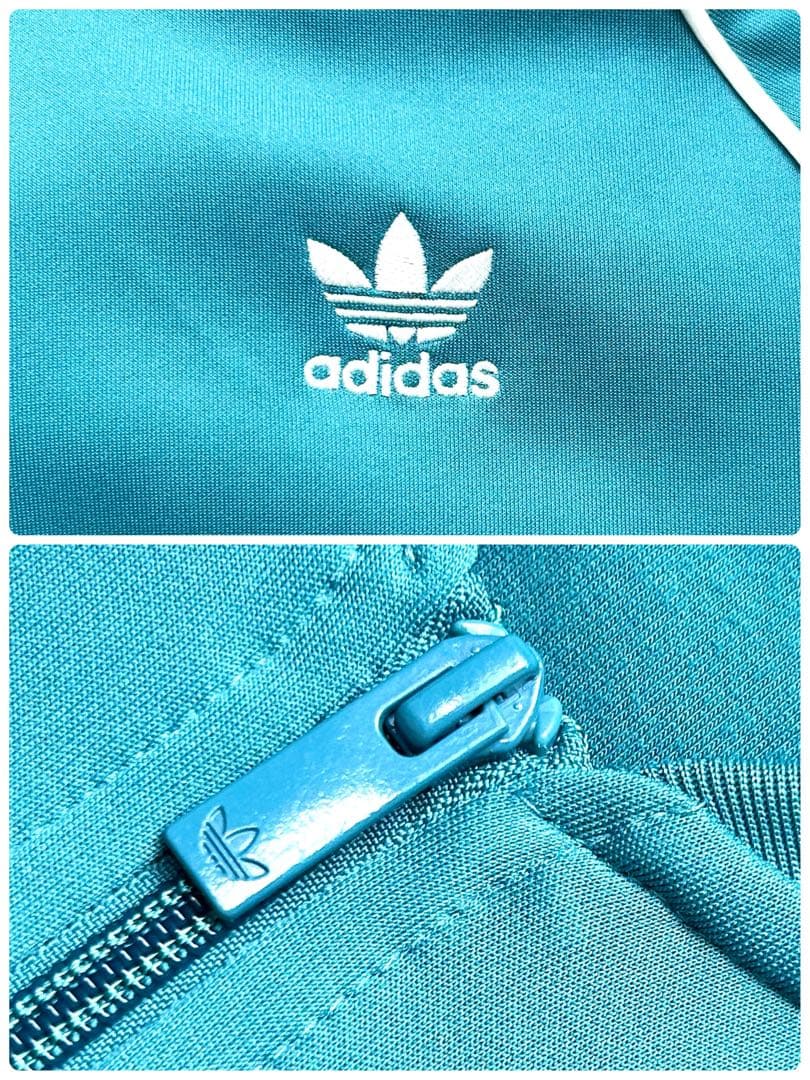 未使用級 L アディダス SST トラックジャケット ターコイズ レディース