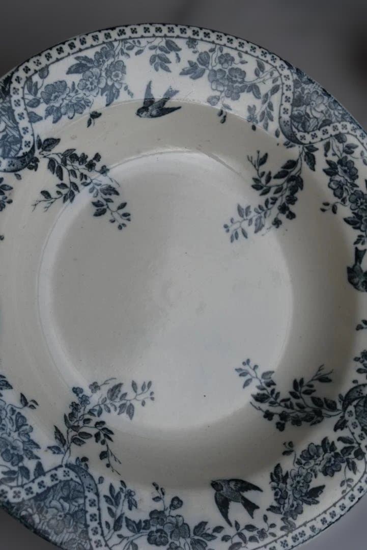 美品Bordeaux　セミクルーズ皿 ツバメと野薔薇　 ルイ15世　アンティーク