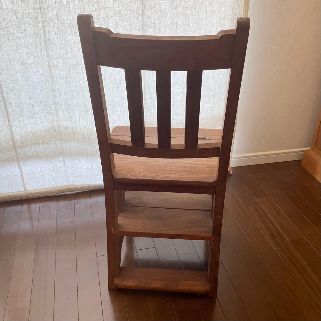 GALLUP ギャラップ 木製スラットバックチェア 脚立 変形 2way