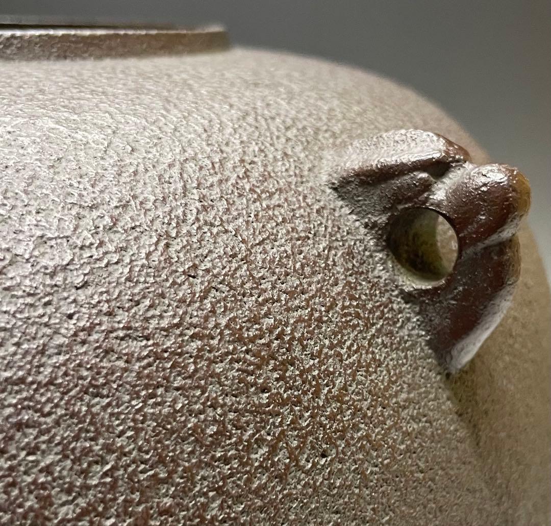 佐藤清光　裏甲釜　羽付釜　替蓋付　釜釻　共箱　共布　作歴書　X075