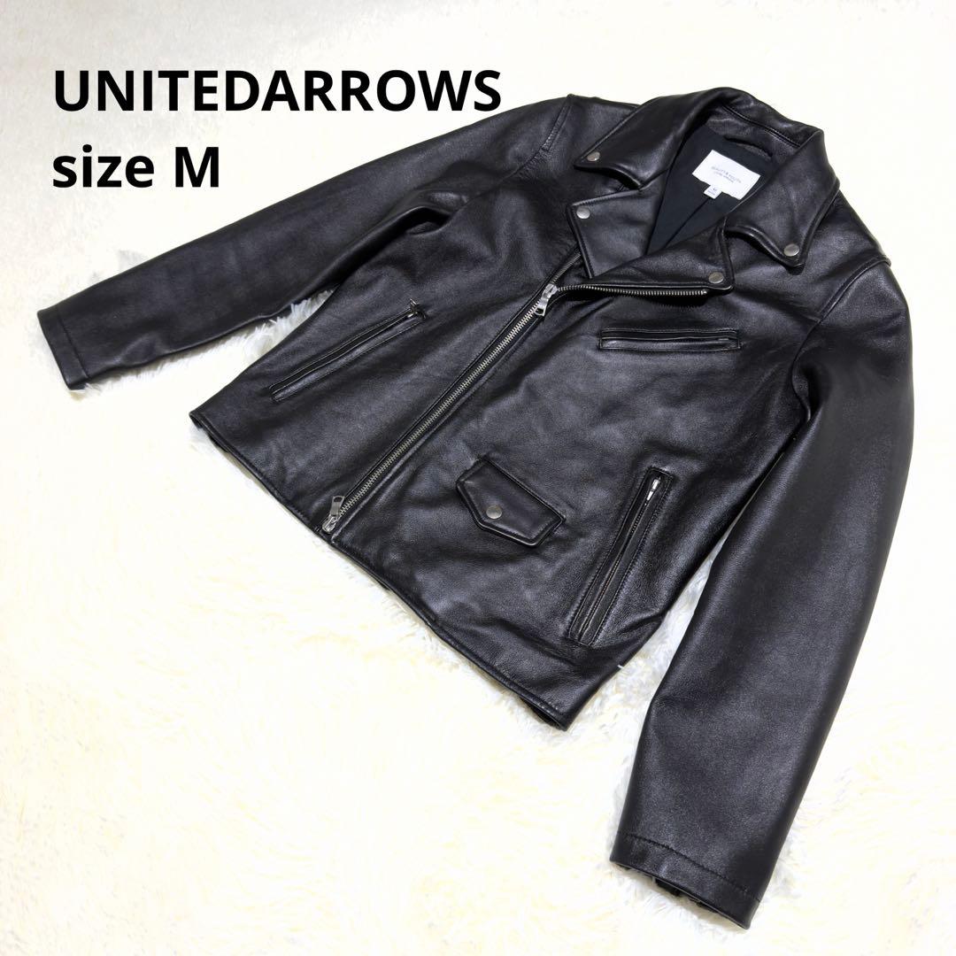極美品✨ユナイテッドアローズ ダブルライダース ラムレザー ジャケット M