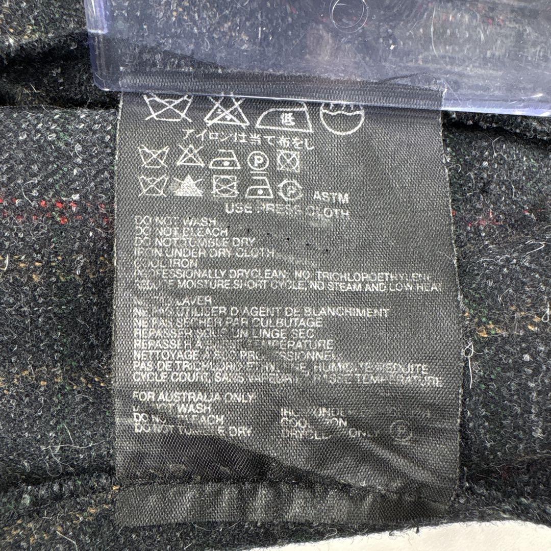 美品✨プラダ カシミヤ混 ツイードフレアプリーツスカート 厚手 ダークグレー L