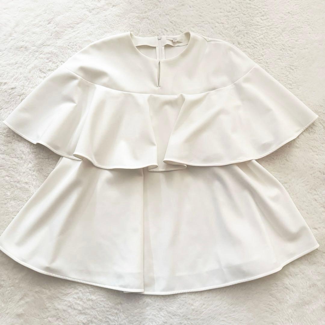 yori キーネック フリル ブラウス トップス