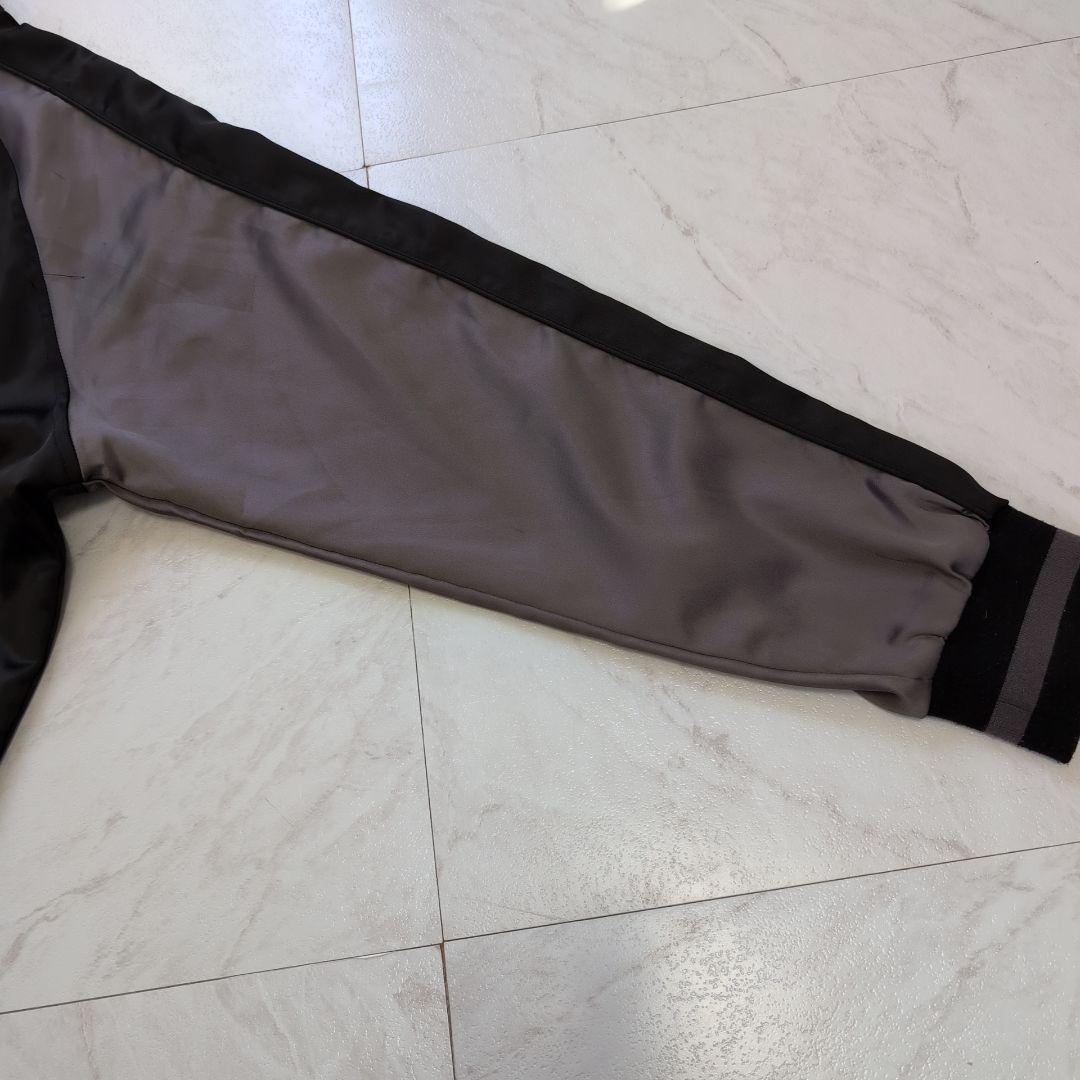 HUF スカジャン 刺繍 ボンバージャケット バイカラー ブラック XL