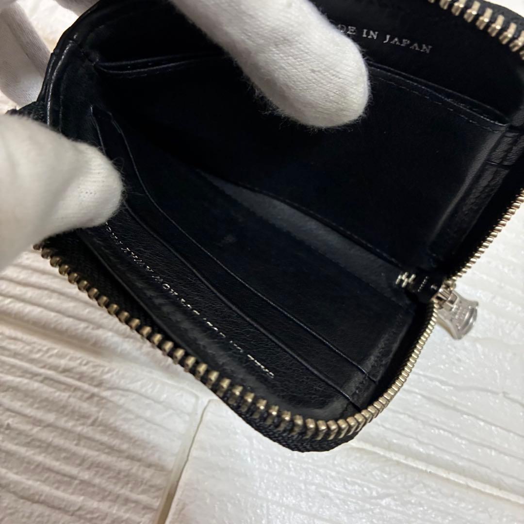 THE CRIMIE ロゴプレート ジップアラウンド スモールウォレット　L字