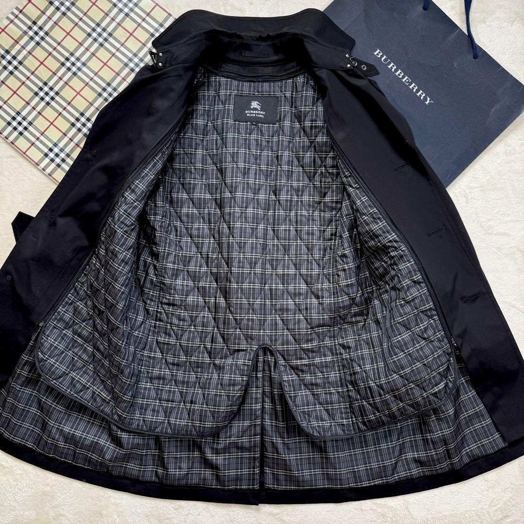 【超美品】バーバリーブラックレーベル 着脱可能 ライナー付 トレンチコート M