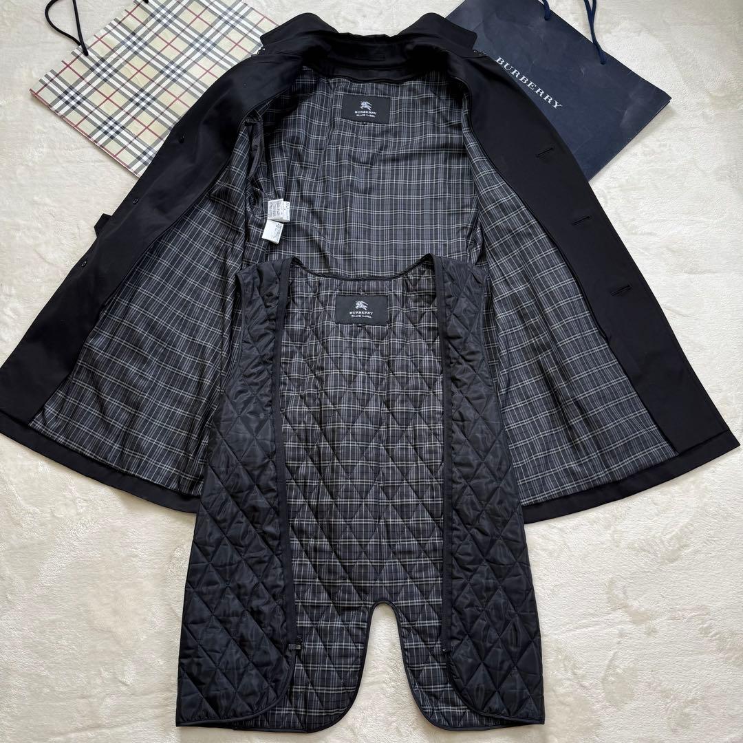 【超美品】バーバリーブラックレーベル 着脱可能 ライナー付 トレンチコート M