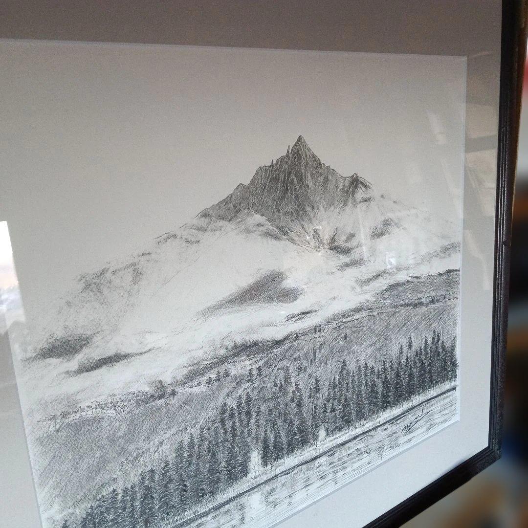 84...女神、カムイ利尻富士、流浪画家森春雄 令和6年作品、１０号