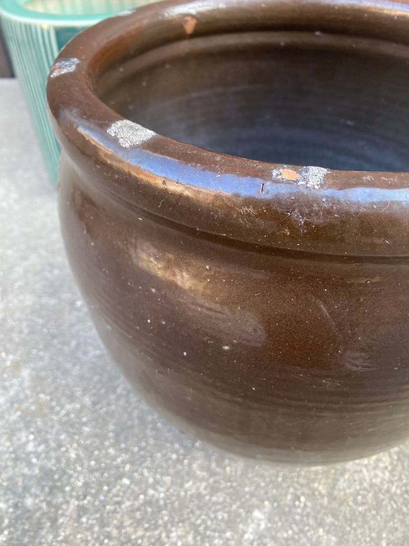 甕　カメ　水甕　睡蓮鉢　水鉢　鉢カバー　オブジェ　ガーデニング　金魚鉢　メダカ鉢