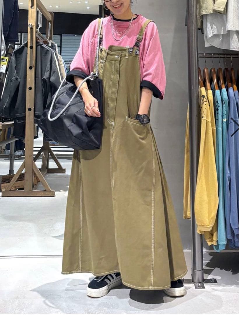 新品　ニコアンド　ミサコレサスワンピース L