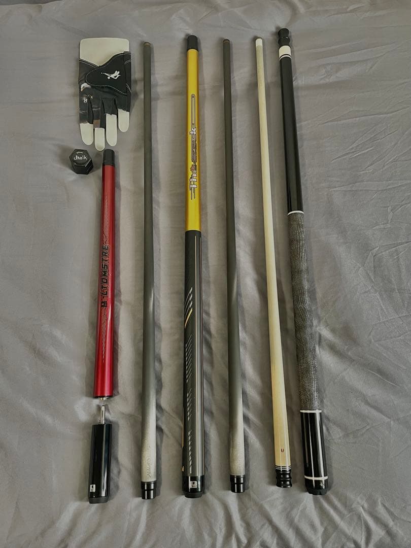 ユニバーサルキューエボニー3ピースジャンプキューブレイクキュー