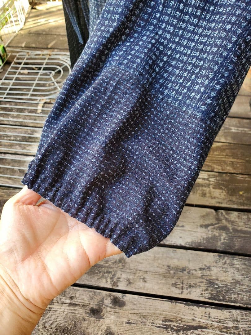 久留米絣の割烹着、エプロン