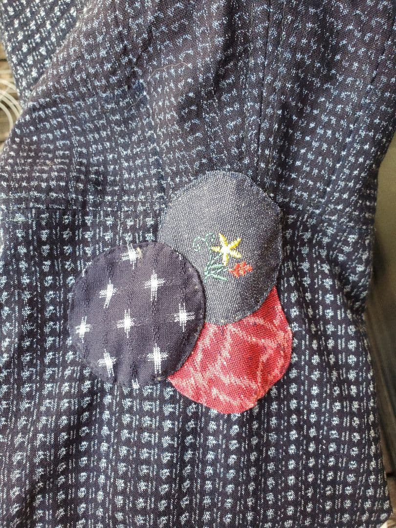 久留米絣の割烹着、エプロン