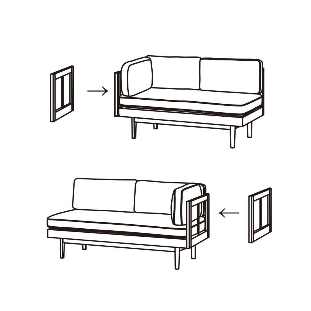 ①unico（ウニコ）SWELLA（スウェラ）シリーズ、ダイニング3点セット