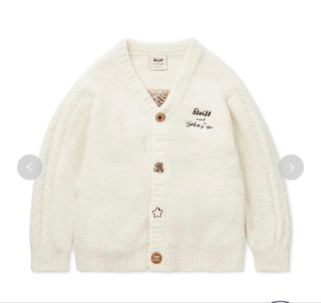 【Steiff】【UNISEX】パウダージャガードカーディガン