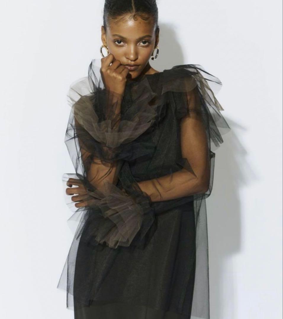 ワンピース andresd blooming tulle dress