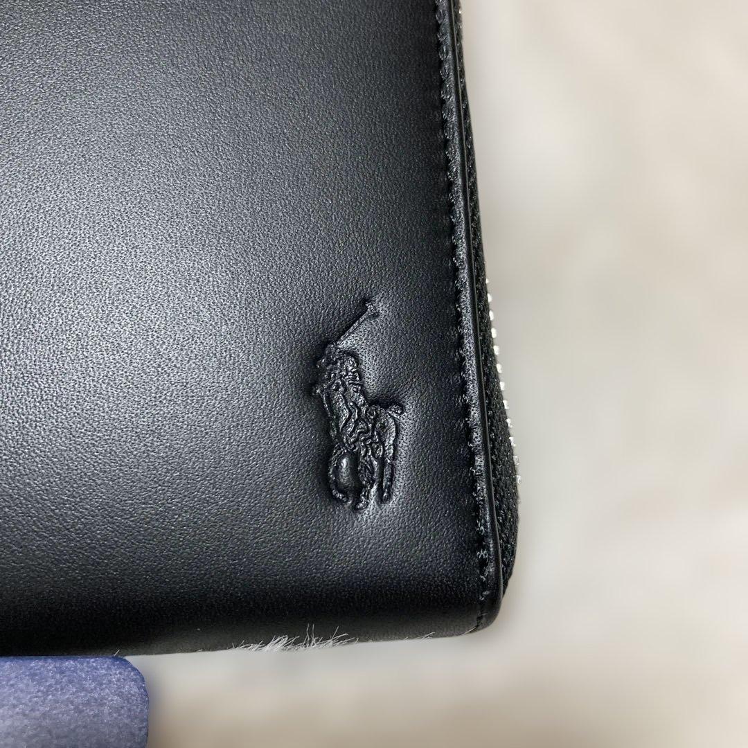 新品ポロラルフローレン　長財布　ラウンドジップ長財布　黒