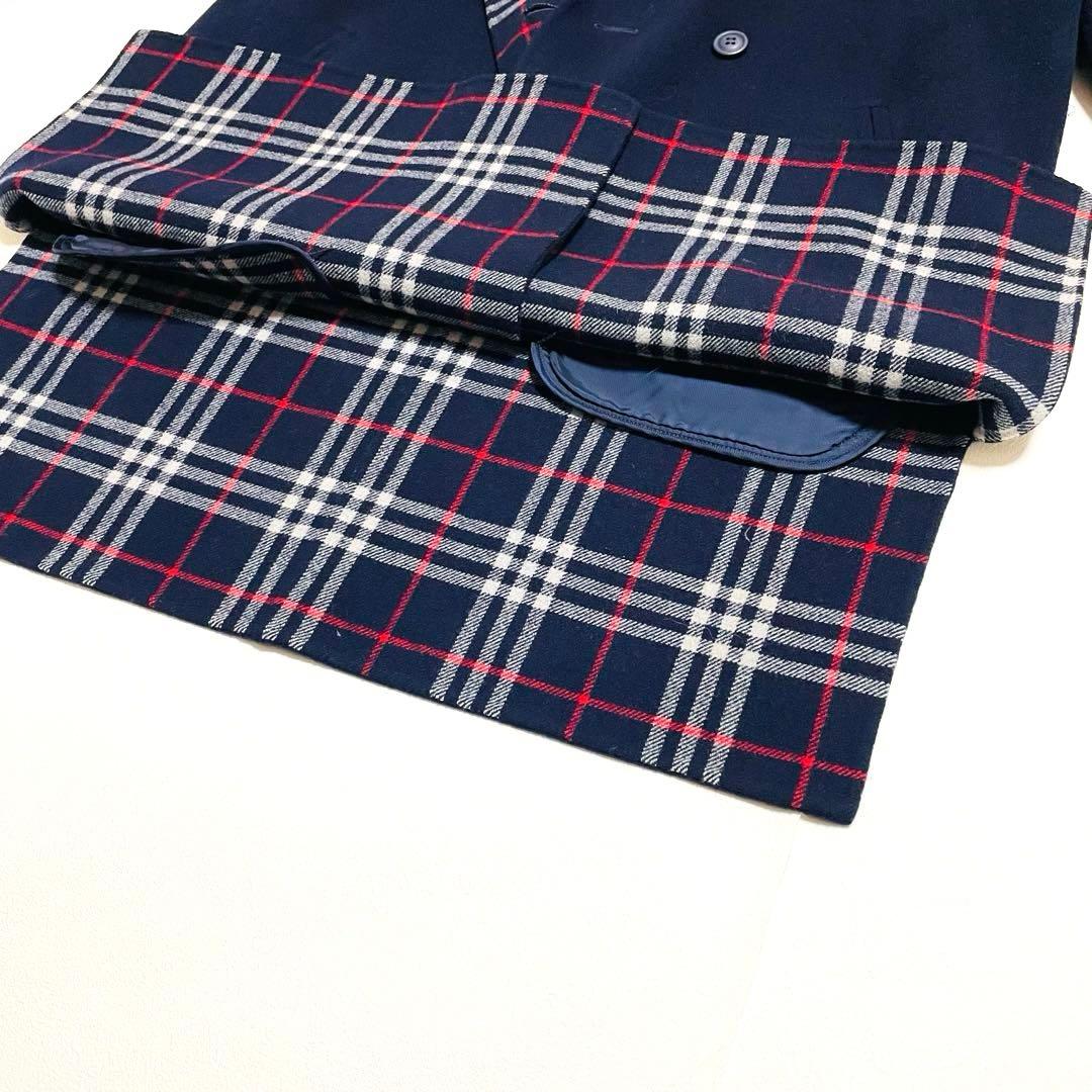 Burberrysバーバリーズ総ノバチェックウールコートカシミヤ混
