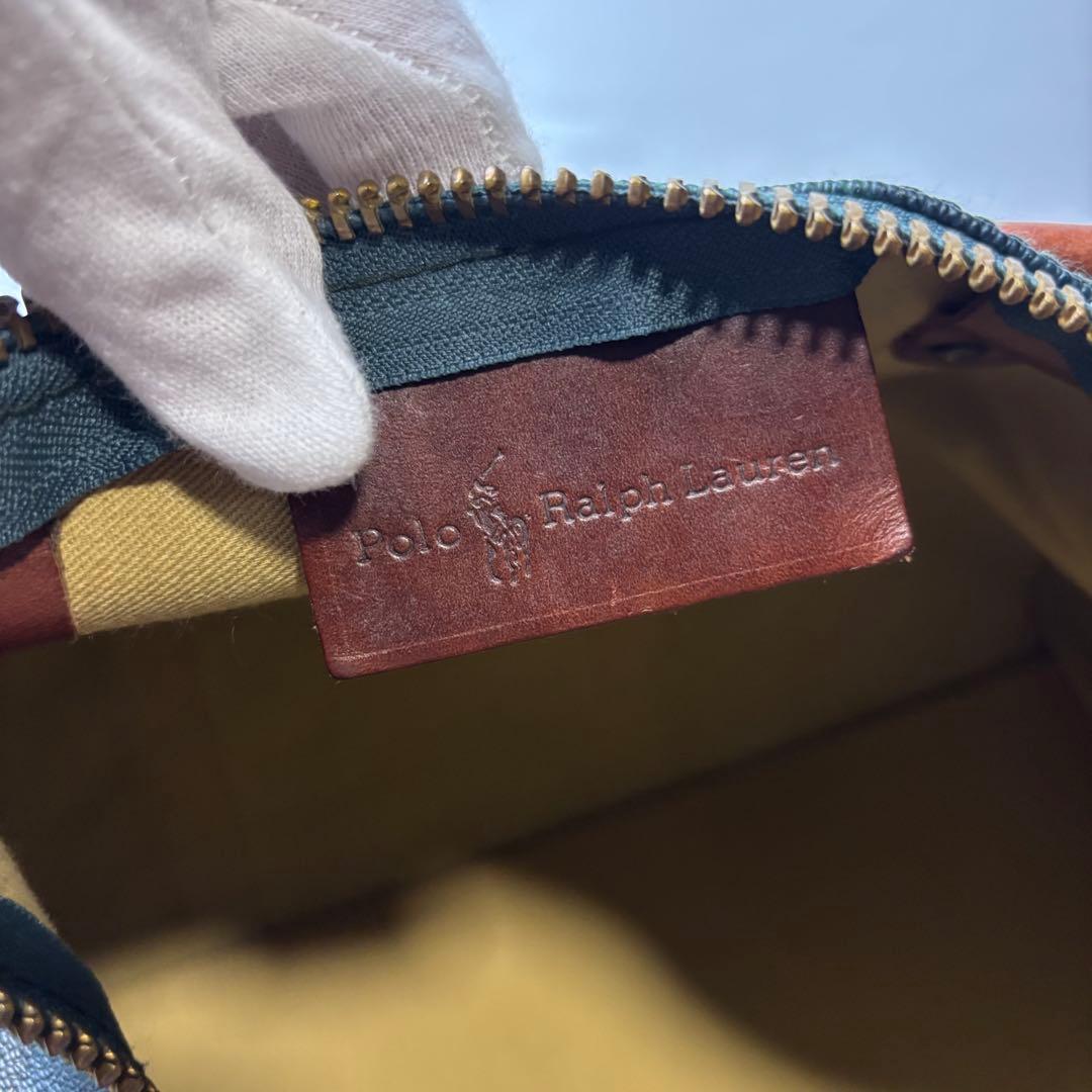 ポロラルフローレン ボストンバッグ PVC 旅行 ビジネス 大型サイズ　チャーム