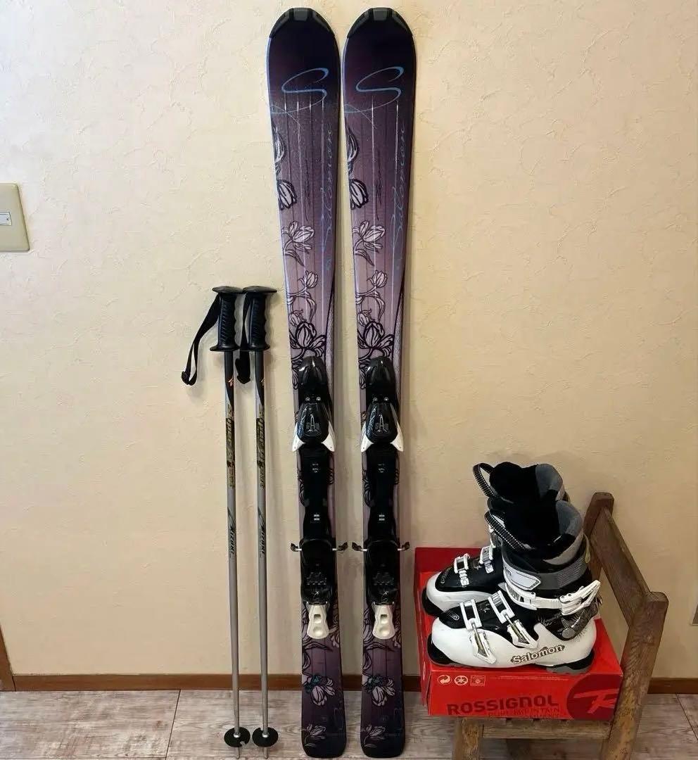 ◾️カービングスキーセット　板152㎝　ブーツ25.5㎝　女性用　レディース用