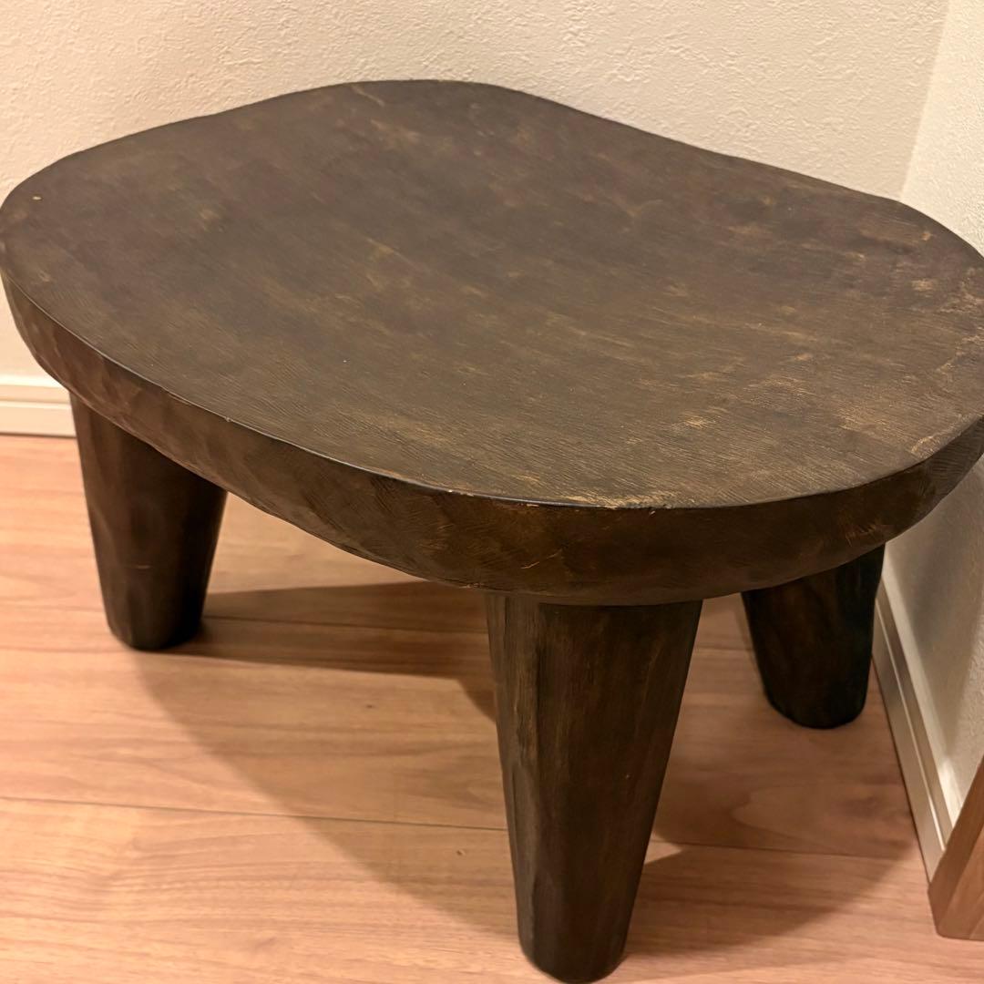 【廃盤希少】ZARA 木製 スツール イレギュラーハンマードスツール