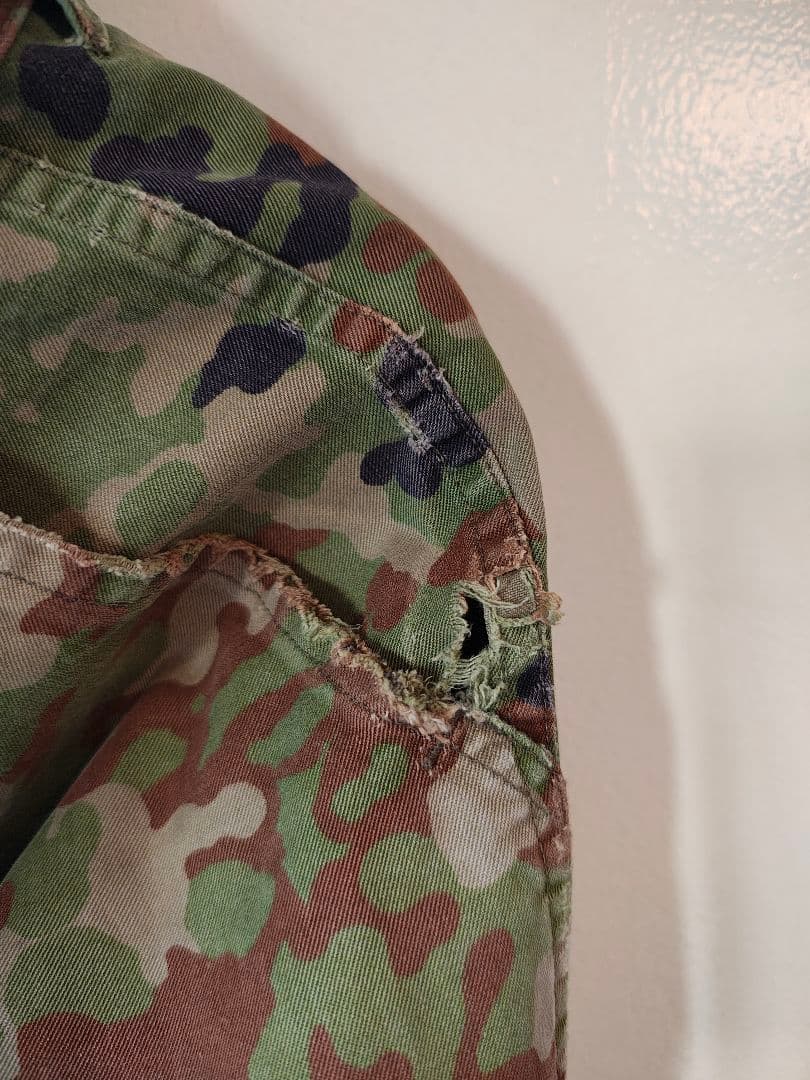 ハンドメイド 陸自迷彩コンバットシャツ 上下セット Mサイズ相当