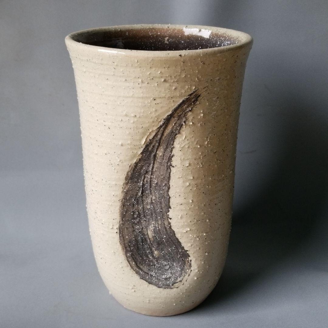 信楽焼傘立て   練り込み 高さ４３cm