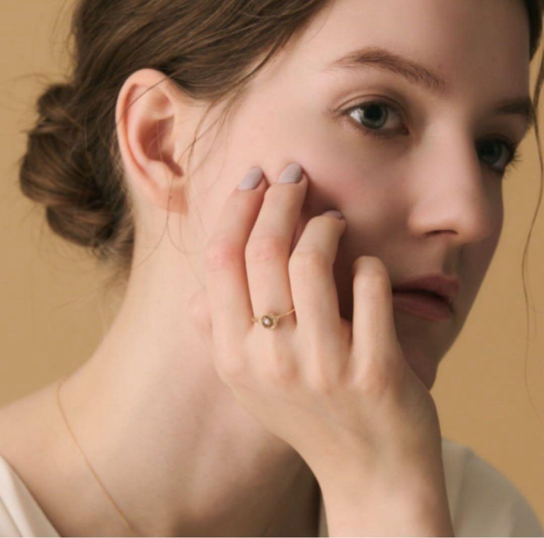 【完売品】agete アガット K10 ゴールドリング13号タイガーアイ 金運↑