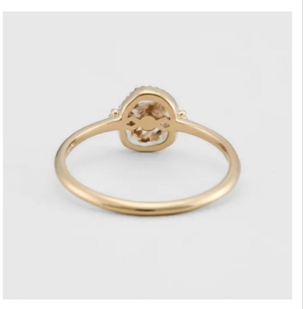 【完売品】agete アガット K10 ゴールドリング13号タイガーアイ 金運↑