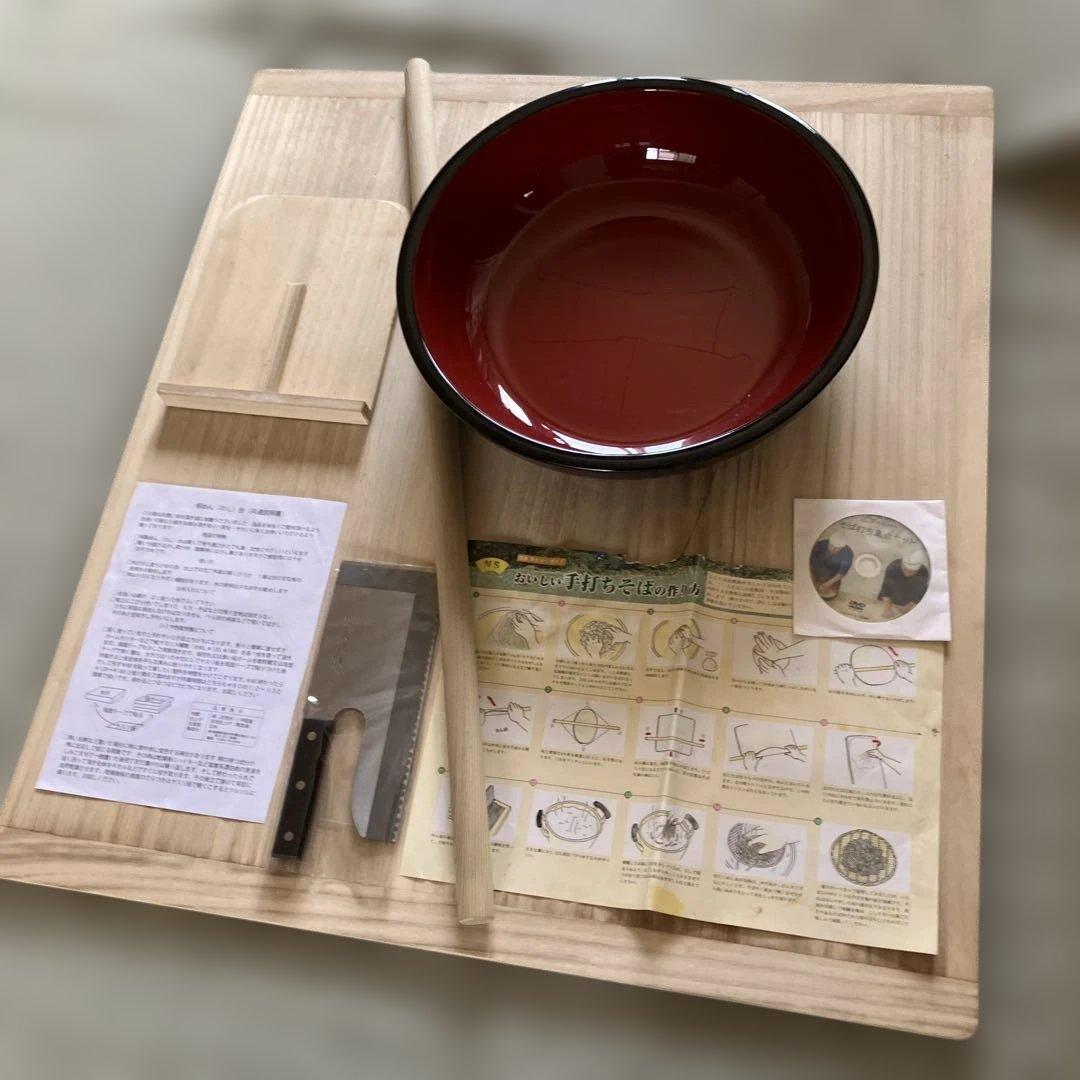 ナガノ産業❤️そば打ち5点セット　手打ちそば　手打ちうどん　DVD付き