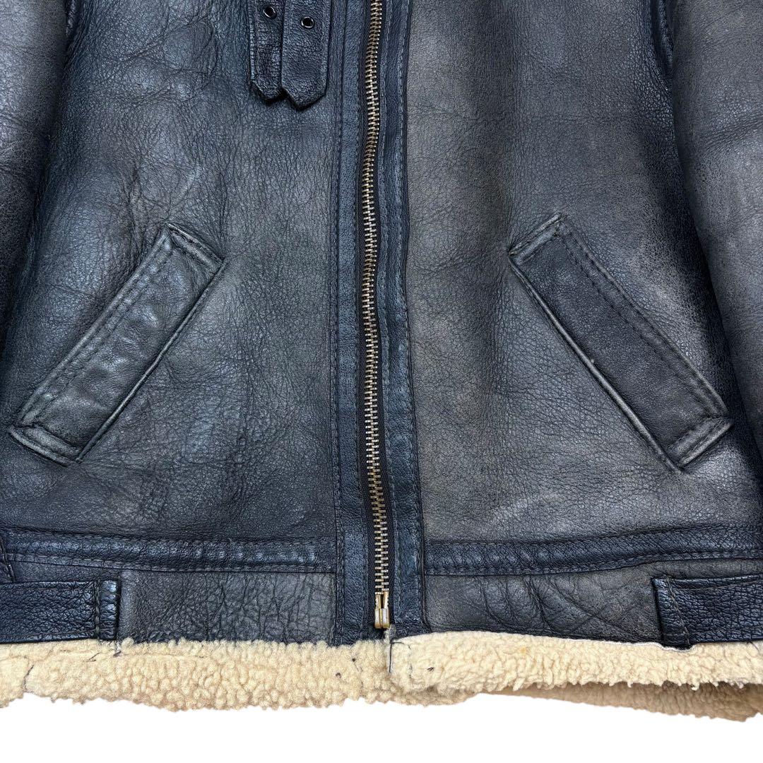 Schott ショット B-3 ムートンジャケット 黒 サイズ38