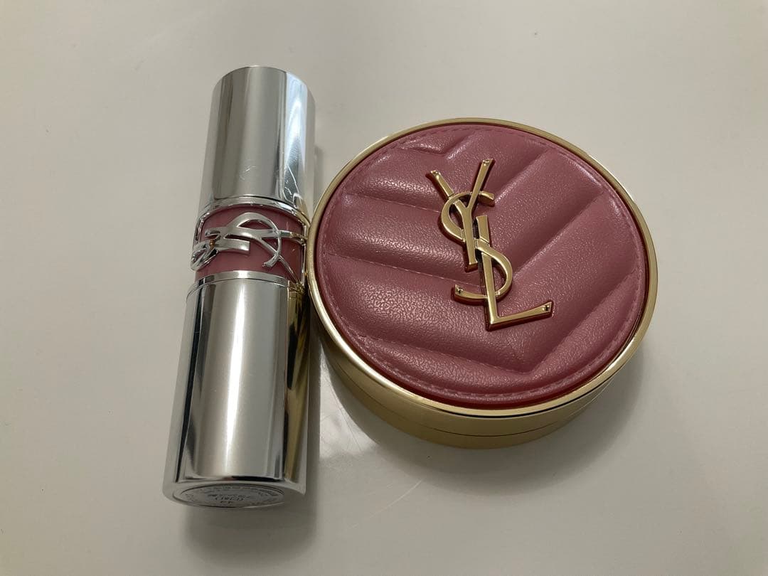 YSL パウダーブラッシュ＆ラブシャインリップセット 44 美品★未使用に近い