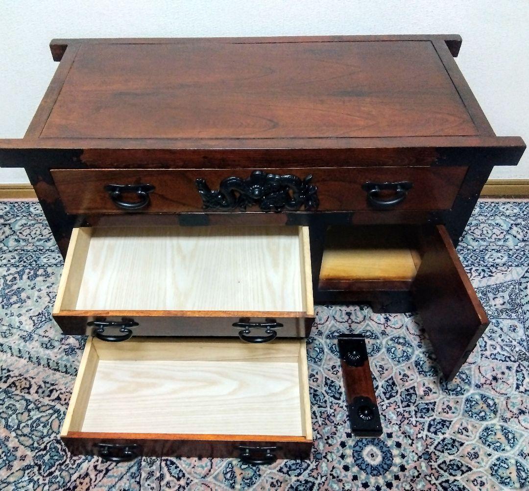 【蔵出し】アンティーク　車箪笥　からくり箪笥　ローチェスト　時代箪笥