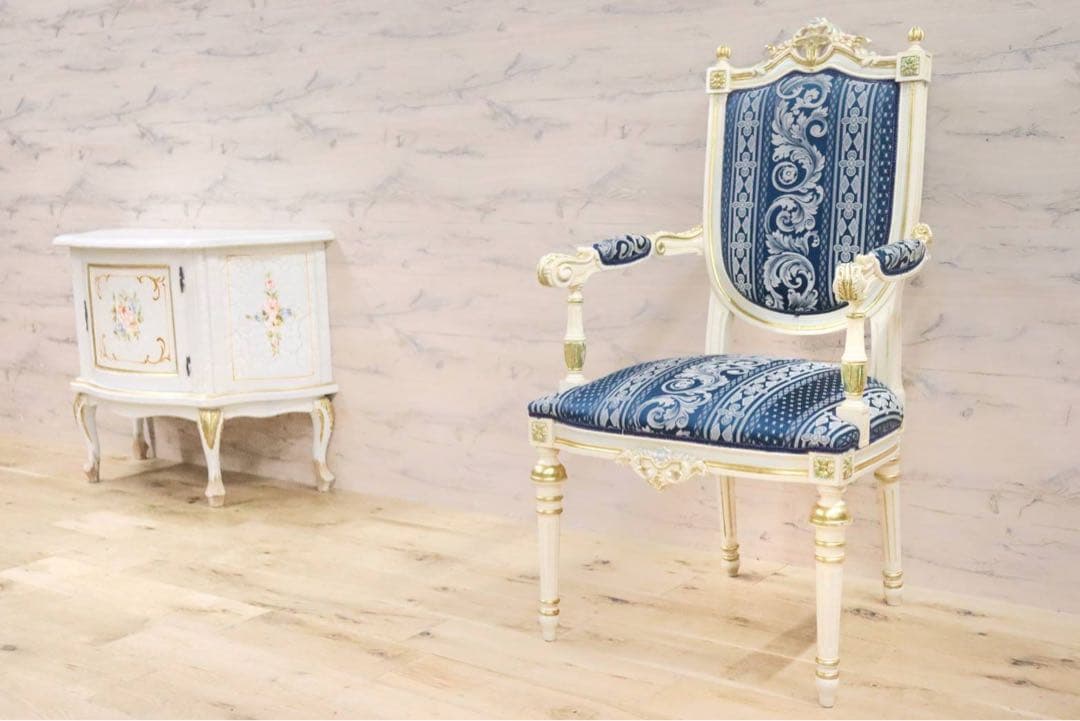 GMGN490D○西洋 アンティーク サロンチェア アームチェア 椅子 クラシッ