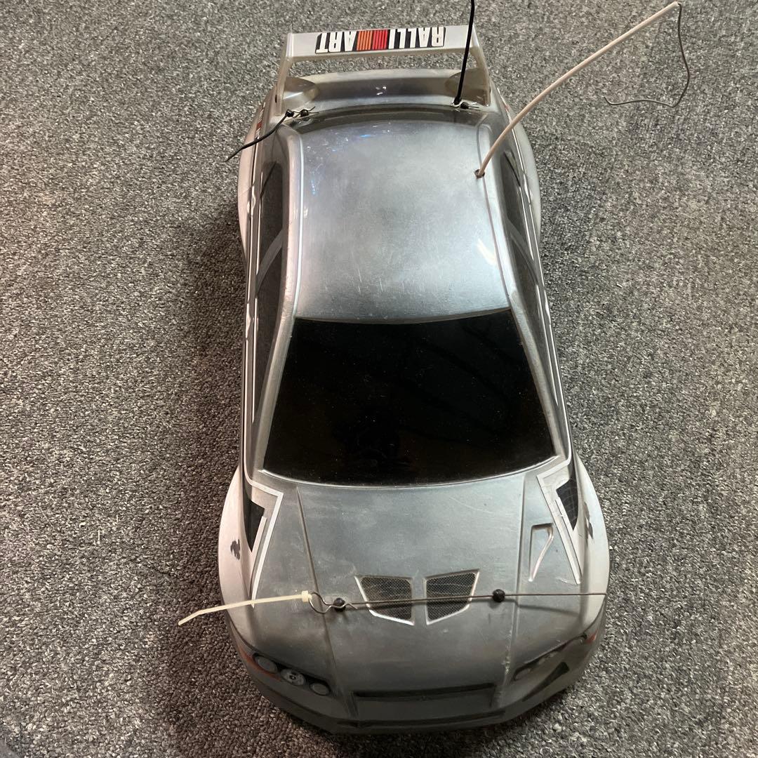 シルバー 4WD ラジコンカー　エンジンカー