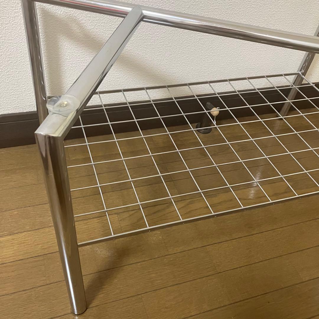 【レア・貴重】昭和レトロポップ♡かわいいピンクのガラステーブル♡アイアンフレーム