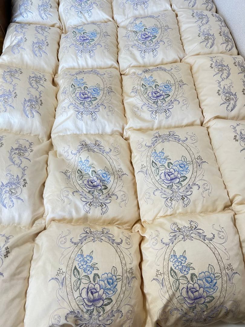 Maruhati高級刺繍 羽毛掛け布団 シングル 日本製