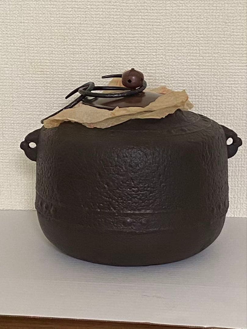 真形釜 風炉用 茶道具 鉄製 金属工芸 茶釜 年代物