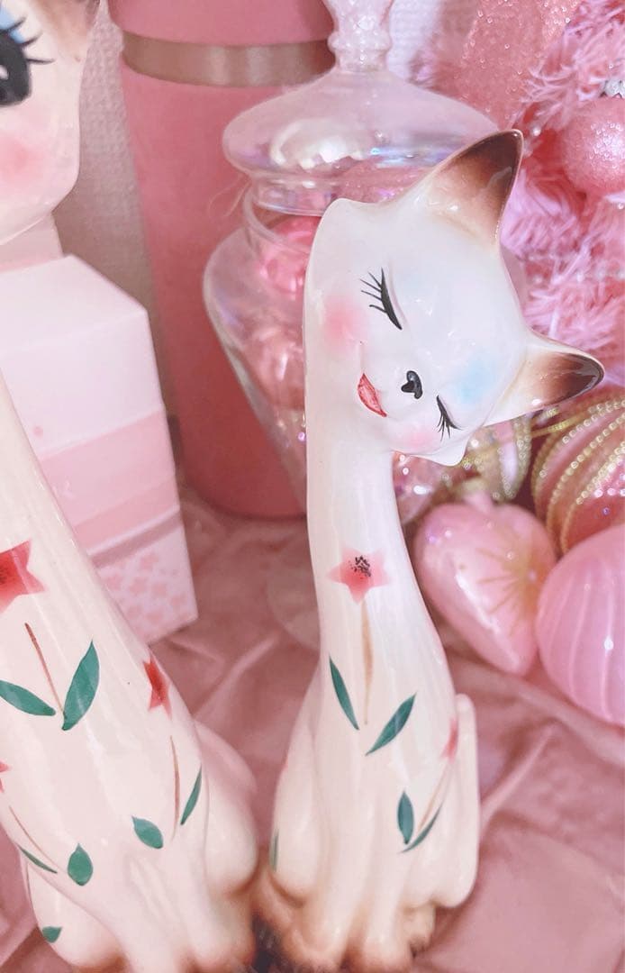 レア♡アンティーク♡シャム猫♡置物♡骨董品♡昭和レトロ♡インテリア♡陶器品♡