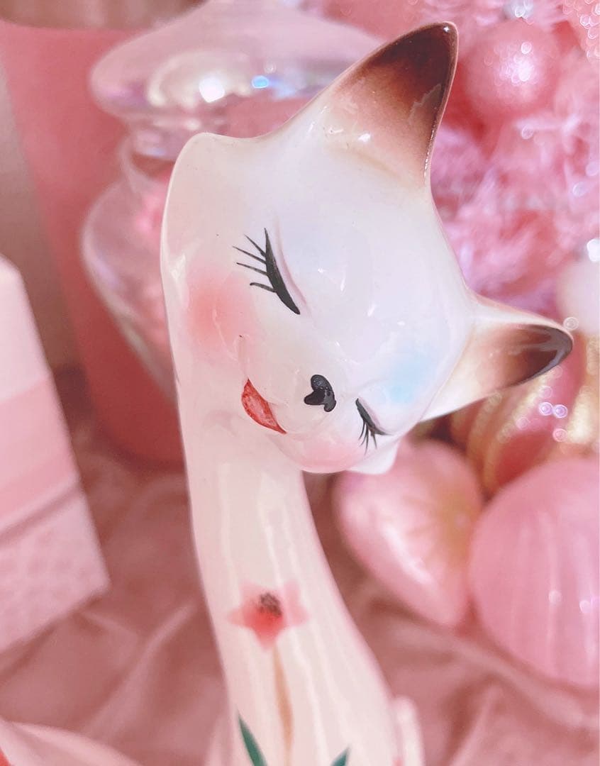レア♡アンティーク♡シャム猫♡置物♡骨董品♡昭和レトロ♡インテリア♡陶器品♡
