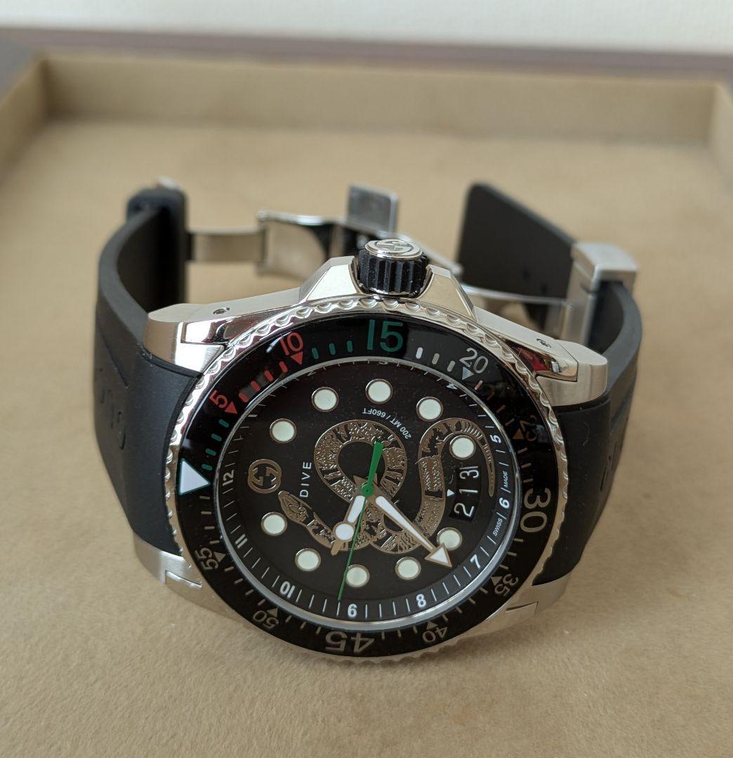最終価格【美品】GUCCI DIVE スネークダイバーウォッチ