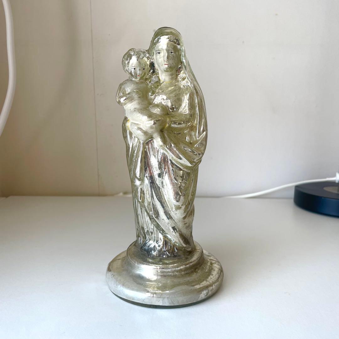お値下げ✳︎レア✳︎マーキュリーガラス マリア像 vintage アンティーク