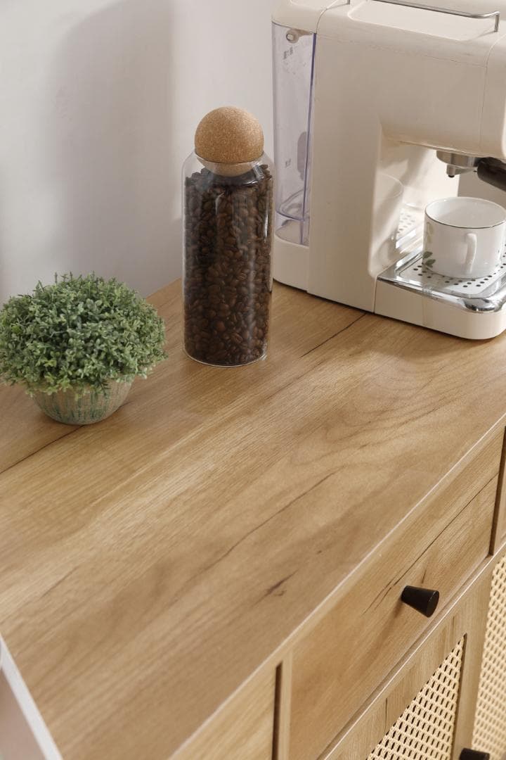 人気再入荷！サイドボード チェストラタン調　収納棚 整理タンス 北欧　収納 箪笥