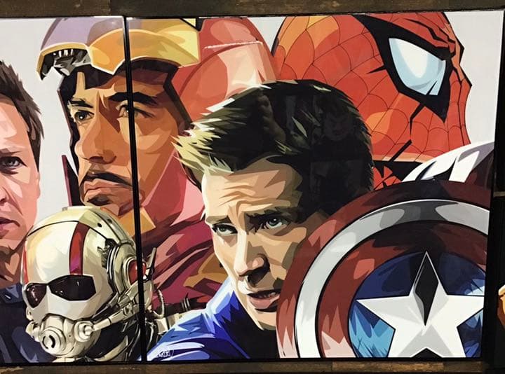 新品　シビルウォー  ポップアートパネル　大型　2枚組セット　展示品